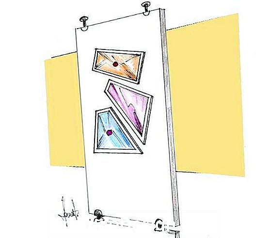 Panel con vidrios de colores: decorativos entre paredes.