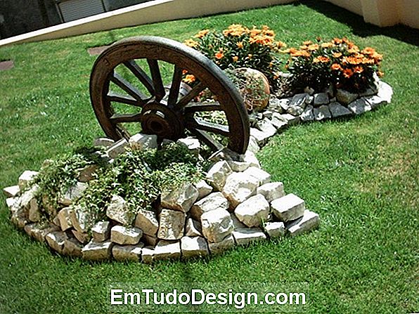 Decore o jardim com pedras